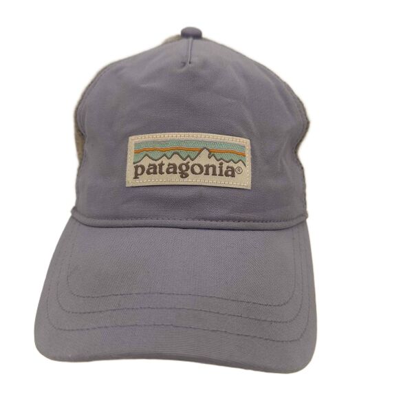Patagonia Lavender Unisex Logo Patch Adjustable Strap Mesh Hat One Size - Picture 1 of 9